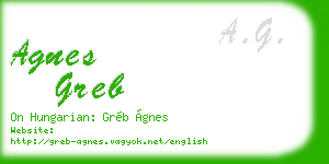 agnes greb business card